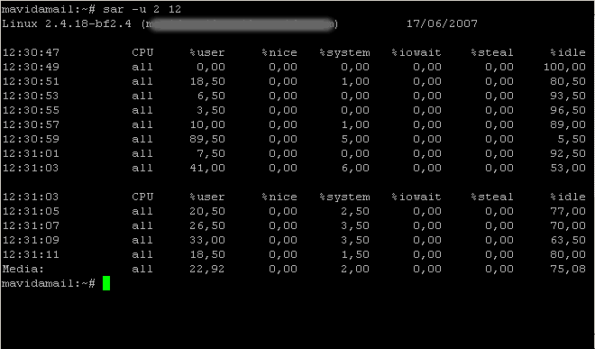 sar - collect, report, or save system activity infomation