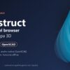 Construct, CAD 3D online per la stampa 3D: pendente a spirale importato da un file OpenSCAD, con i formati STL, 3MF e OpenSCAD