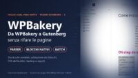 Da WPBakery a Gutenberg: copertina della terza puntata di Faccio cose, vedo gente, con la vista elenco dell'editor a blocchi dopo la conversione degli shortcode
