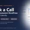 Plugin prenotazioni WordPress Book a Call: calendario a due mesi del blocco Gutenberg accanto al titolo della prima puntata della serie Faccio cose, vedo gente