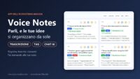 Voice Notes, l'app per note vocali con trascrizione, riassunto e chat: copertina con l'elenco delle note